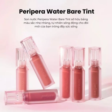 Son Tint Bóng Peripera Water Bare Tint 3.7g - Bền Màu Lâu Trôi, Màu Hottrend Hàn Quốc Chính Hãng Giá 210,800 VND