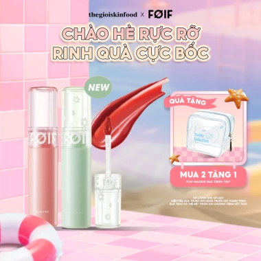 Son Tint Bóng Thuần Chay Ẩm Mọng Bền Màu FOIF Juicy Fit 3g - Giá chỉ 125k