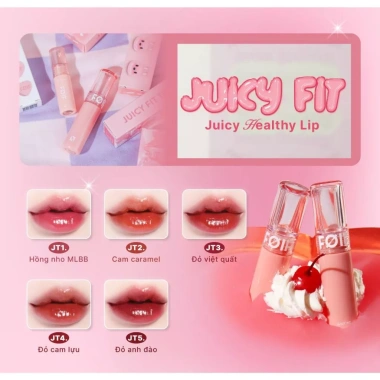 Son Tint Bóng Thuần Chay Ẩm Mọng Bền Màu FOIF Juicy Fit 3g - Giá chỉ 125k
