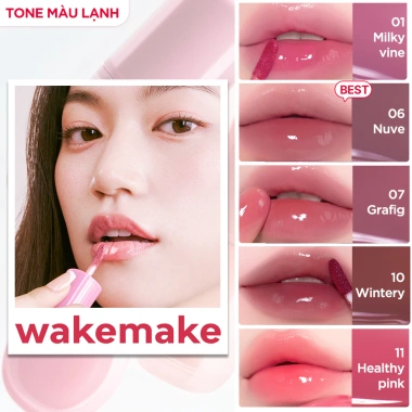 Son Tint Bóng WAKEMAKE Waterful Glow Dưỡng Ẩm Căng Mọng Bền Màu Giá 366.000 VND 6