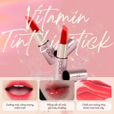 Son Tint Dạng Thỏi Dưỡng Môi Mềm Mịn Hàn Quốc Vacci Vitamin - Mẫu Mới 243.600₫ 5