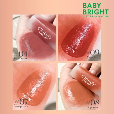 Son Tint Lì Baby Bright Cloudy Bare Tint Siêu Nhẹ 2.6g Dễ Tán Màu, Dưỡng Ẩm, Giá 104k