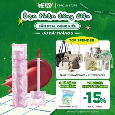 Son Tint Merzy Water Fit Blur Tint - Son Phao Mịn, Không Lem, Giá 218.000 VND
