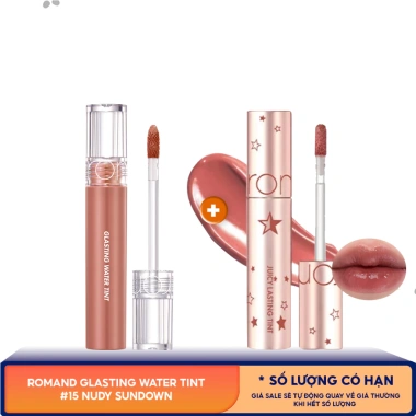 Son Tint Nước Romand Lâu Trôi Glasting 4g - 04 Đỏ Nâu và 03 Cam Gạch, Chỉ 178k 24