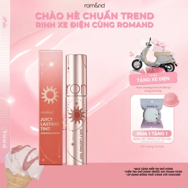 Son tint Romand Juicy Lasting Tint 5.5g - Giữ màu lâu, môi căng mọng, giảm giá 239k
