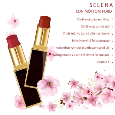 Son Tom Ford TF Lip Color 3,3g - màu 51,16,92,93 siêu lì, 956.000đ SELENA STORE