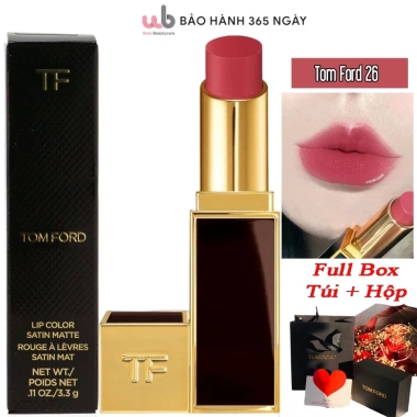 Son Tom Ford To Die For Satin Matte 26 màu hồng đất - Son mềm đầy đặn, môi căng, hút mắt, 604.999₫