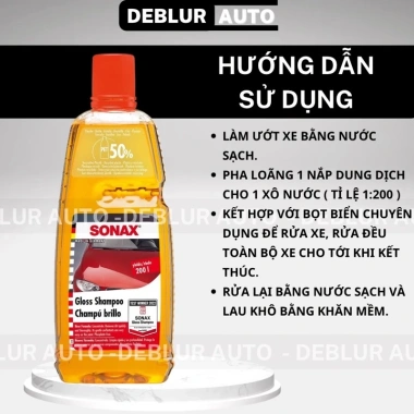 Sonax Gloss Shampoo 1L nhập Đức - Nước rửa xe ô tô, xe máy, bảo vệ sơn, giảm giá 119.000đ