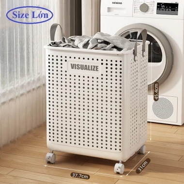Sọt Đựng Quần Áo Gấp Gọn Bánh Xe Nhựa ABS Bền Bỉ Tiện Lợi OENON 249k
