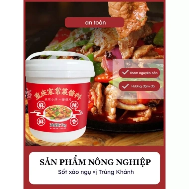 Sốt gia vị Trùng Khánh thuần chay 1.000g - Đa năng, giảm giá 99k cho món Eatclean