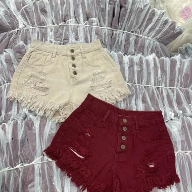 Sốt Jean Nữ Rách 4 Nút Cạp Cao Siêu Hách Dáng - Giá Ưu Đãi 129k