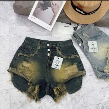 Sốt jean nữ rách 4 nút loang bụi, đậm cạp cao, dáng siêu hách - Giá chỉ 129k 9 Sốt jean nữ rách 4 nút loang bụi, đậm cạp cao, dáng siêu hách - Giá chỉ 129k 9
