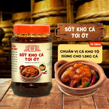 Sốt kho cá tỏi ớt Làng Chài Xưa 280g - vị thơm ngon như kho thủ công, 1.5kg cá, giảm còn 35.000đ