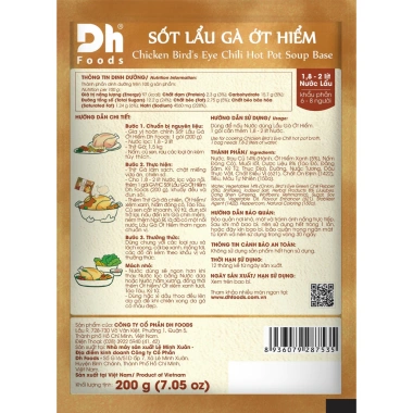 Sốt lẩu gà ớt hiểm Dh Foods - Gia vị tự nhiên, hoàn chỉnh cho nước dùng lẩu gà 200gr - Giá chỉ 39.508 VND 3