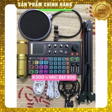 Sound Card K300 - Mic BM 900 - Hỗ trợ Autotune, Livestream, Thu âm chuyên nghiệp, Giá ưu đãi 710.000 VND 3 Sound Card K300 - Mic BM 900 - Hỗ trợ Autotune, Livestream, Thu âm chuyên nghiệp, Giá ưu đãi 710.000 VND 3
