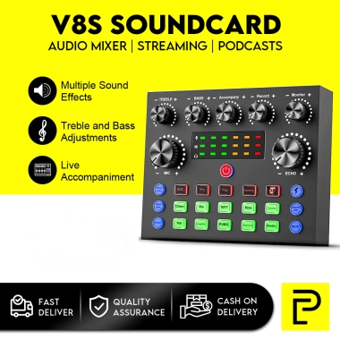 Sound Card V8s Autotune Bluetooth Mic Thu Âm Livestream Hàng Chuẩn 210.000đ 9