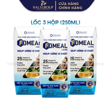 Soup Uống Dinh Dưỡng Fomeal Care 3 Hộp 250ml - Ưu Đãi, Bổ Protein, Tiện Lợi Soup Uống Dinh Dưỡng Fomeal Care 3 Hộp 250ml - Ưu Đãi, Bổ Protein, Tiện Lợi