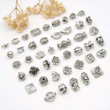 Spacer Hạt Hợp Kim Đục Lỗ Cổ Bạc - Phong Cách Dân Tộc Tự Làm, Giá ưu đãi 23.949 VND 5 Spacer Hạt Hợp Kim Đục Lỗ Cổ Bạc - Phong Cách Dân Tộc Tự Làm, Giá ưu đãi 23.949 VND 5