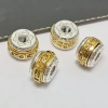 Spacer Hạt Tây Tạng Hợp Kim Bạc - Vòng Tay DIY Sáu Xương Mantra Xoay Hai Màu, Giá ưu đãi 32.326 VND