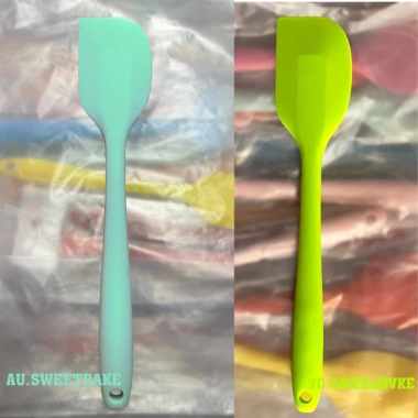 Spatula trộn bột silicon 27cm Au.sweetbake Phới dẹt chịu nhiệt, cây sên mứt đúc liền, giá ưu đãi 27.000₫