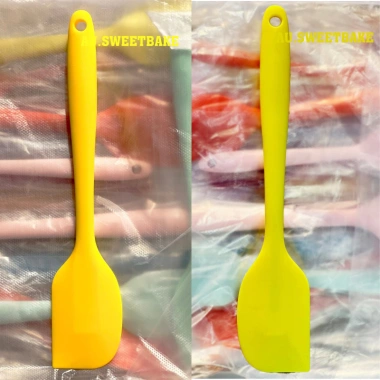 Spatula trộn bột silicon 27cm Au.sweetbake Phới dẹt chịu nhiệt, cây sên mứt đúc liền, giá ưu đãi 27.000₫