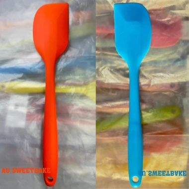 Spatula trộn bột silicon 27cm Au.sweetbake Phới dẹt chịu nhiệt, cây sên mứt đúc liền, giá ưu đãi 27.000₫