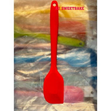 Spatula trộn bột silicon 27cm Au.sweetbake Phới dẹt chịu nhiệt, cây sên mứt đúc liền, giá ưu đãi 27.000₫