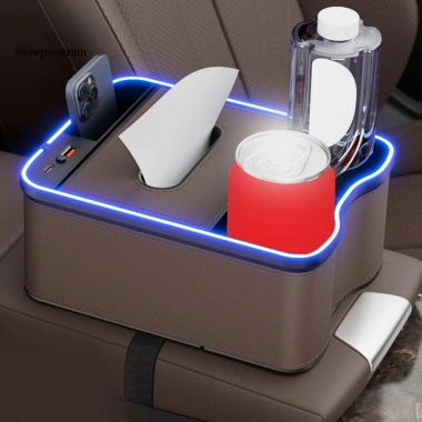 SPM Bảng điều khiển ô tô đa năng - Hộp lưu trữ tay vịn, cổng sạc USB, đèn LED đa chế độ, công suất tự động - Giá 473.180₫ 2