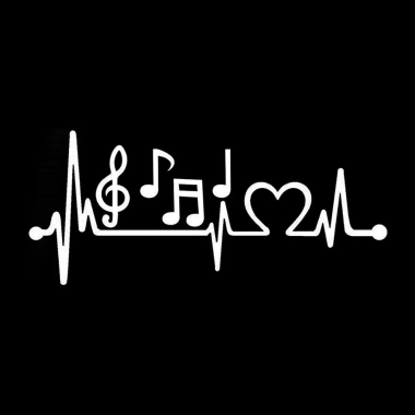 SPM Nhãn dán tự dính Musical Note Heartbeat Trang trí cửa sổ, thân xe, Giá 54.092₫