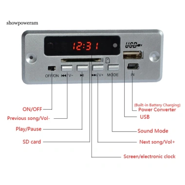 SPM TF MP3 - Bảng giải mã âm thanh, mô-đun LED DIY, giá chỉ 220.990₫
