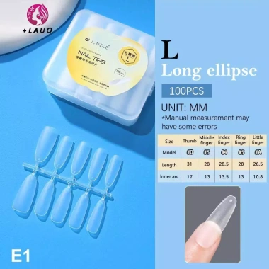 Springevenstar 100 Cái Đóng Hộp Mỏng Đầu Móng Tay Nửa Che Bấm Móng Tay Salon 57.200 VND