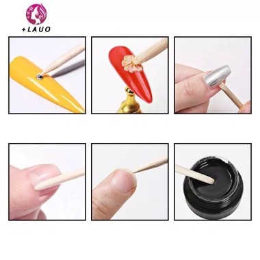 Springevenstar 100 chiếc nail cuticle pusher gỗ sti – dụng cụ tẩy và vẽ gel cho móng tay, giá 46.530₫
