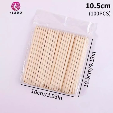 Springevenstar 100 chiếc nail cuticle pusher gỗ sti – dụng cụ tẩy và vẽ gel cho móng tay, giá 46.530₫
