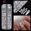 Springevenstar 12 Lưới Tròn Đáy Phẳng Móng Tay Kim Cương Giả AB Bút Khoan Lấp Lánh Trang Sức Đầy Màu Giá 33.990₫