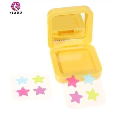 Springevenstar 1Box 32 miếng dán mụn vô hình 4 màu sửa phai màu, công cụ trang điểm ngôi sao có gương 4