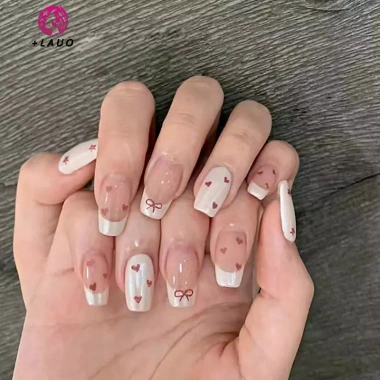 Springevenstar 24 Pháp Nơ Tình Yêu Đeo Móng Tay Dễ Thương, Tháo Rời Cho Bé Gái