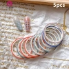 Springevenstar 5 cuộn băng móng tay 3D Dây cổ vũ - Dụng cụ DIY nghệ thuật, màu đa dạng, giá ưu đãi 31.570 VND 2