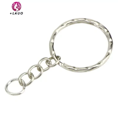 Springevenstar 50 chiếc DIY 25mm Đánh Bóng Bạc Móc Khóa Chia Vòng Ngắn 4