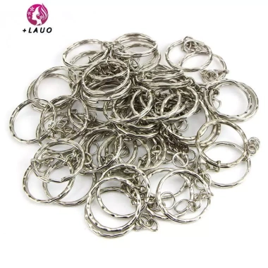 Springevenstar 50 chiếc DIY 25mm Đánh Bóng Bạc Móc Khóa Chia Vòng Ngắn 5