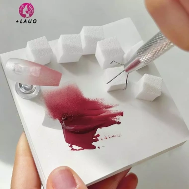 Springevenstar 50 chiếc móng tay chuyển màu bọt biển đa mặt DIY gel UV