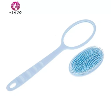 Springevenstar Bàn Chải Tắm Hai Mặt Silicone Dài Tay Cầm - Scrubber Massage Bùn Tẩy Tế Bào Chết