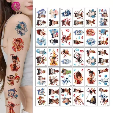 Springevenstar Bộ 30 Hình Xăm Tạm Thời Decal Chống Thấm Nước Bền Đẹp Anime Nezha & Ao Bing - 57.132₫