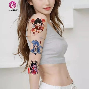 Springevenstar Bộ 30 Hình Xăm Tạm Thời Decal Chống Thấm Nước Bền Đẹp Anime Nezha & Ao Bing - 57.132₫