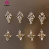 Springevenstar Charm Zircon 3D - Móng tay sang trọng, bling clear, pha lê hợp kim