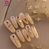 Springevenstar Charm Zircon 3D - Móng tay sang trọng, bling clear, pha lê hợp kim 3