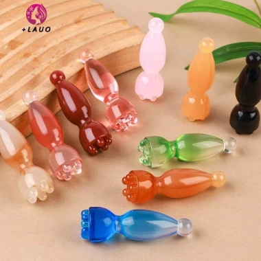 Springevenstar Gua Sha Nhựa Đầu Đũa Đánh Mặt Smooth Massage Stick Pod Shape, Chăm Sóc Da Mặt, Giá Chỉ 22.990đ