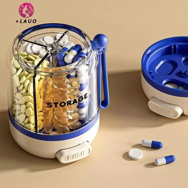 Springevenstar Hộp đựng thuốc dung tích lớn 4 phần Mini di động, phù hợp máy tính bảng - Giá ưu đãi 92.290₫