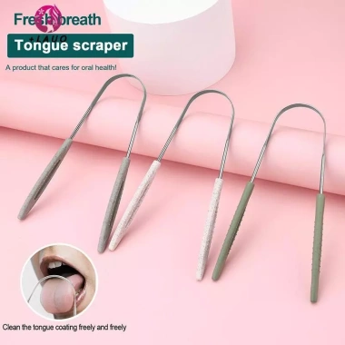 Springevenstar Lưỡi Cạp Thép Không Gỉ Chữ U Cạo Lưỡi Vệ Sinh Răng Miệng 35.750đ
