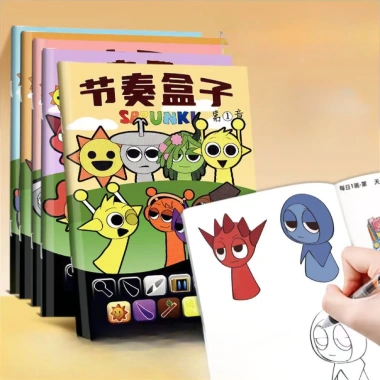 Sprunki Incredibox Sách Phác Thảo Trẻ Em Vẽ & Từ Tính Yên Tĩnh, Giá giảm 48.352đ