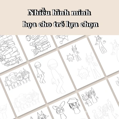 SPRUNKI Sổ Vẽ Trẻ Em Hộp Nhịp Điệu Âm Nhạc – Sáng Tạo, Tô Màu, Vẽ Nguệch Ngoạc 32,550₫